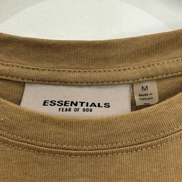 Fear Of God Essentials Tan /taupe T shirt - Picture 5 of 7